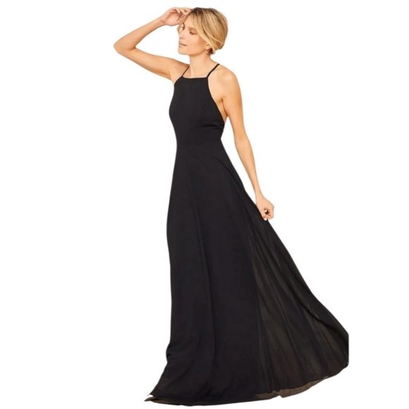 LULUS Mythical Kind of Love Black Maxi Dress Small - Picture 2 of 4